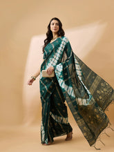 Womens Fashion Ethnic Green Color Sarees-MLSHWSA1300GRN0ONE